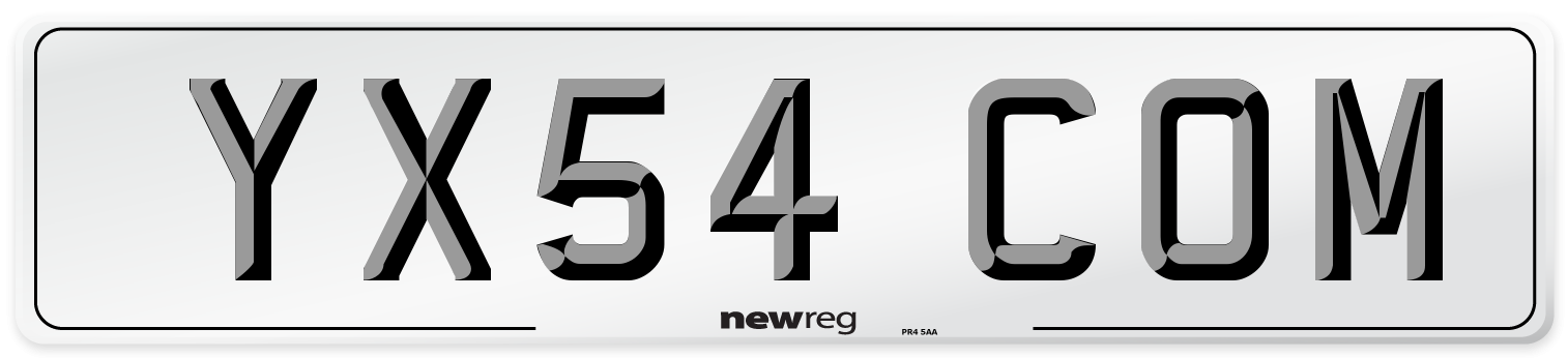 YX54 COM Number Plate from New Reg